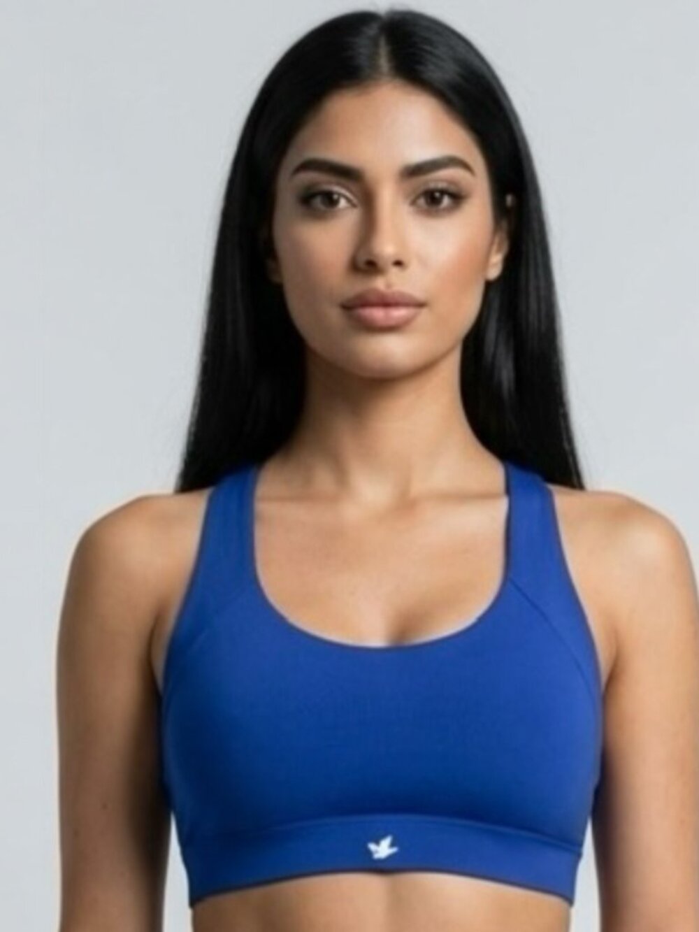 AQUILLA WOMEN'S HIGH CROSS BACK SPORTS BRA (blue)